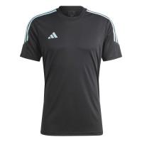 adidas Tiro 23 Club Trainingsshirt Zwart Lichtblauw