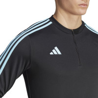 adidas Tiro 23 Club Trainingstrui 1/4-Zip Zwart Lichtblauw