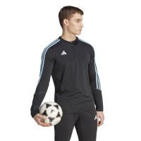 adidas Tiro 23 Club Trainingstrui 1/4-Zip Zwart Lichtblauw