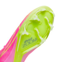 Nike Zoom Mercurial Superfly 9 Elite Gazon Naturel Chaussures de Foot (FG) Rose Vif Jaune Vert Clair