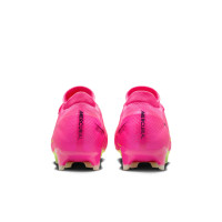 Nike Zoom Mercurial Vapor 15 Pro Gazon Naturel Chaussures de Foot (FG) Rose Vif Jaune Vert Clair