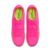 Nike Zoom Mercurial Vapor 15 Academy Gazon Naturel Gazon Artificiel Chaussures de Foot (MG) Rose Vif Jaune Vert Clair