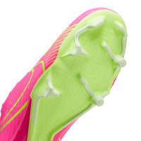 Nike Zoom Mercurial Vapor 15 Academy Gazon Naturel Gazon Artificiel Chaussures de Foot (MG) Rose Vif Jaune Vert Clair