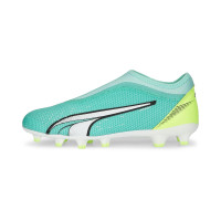 PUMA Ultra Match Veterloze Gras / Kunstgras Voetbalschoenen (MG) Kids Felgroen Lichtgroen Wit