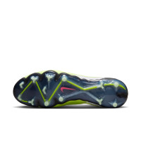 Nike Phantom GX Elite Gazon Naturel Chaussures de Foot (FG) Blanc Jaune Vif Noir