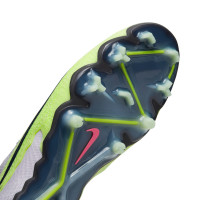 Nike Phantom GX Elite Gazon Naturel Chaussures de Foot (FG) Blanc Jaune Vif Noir