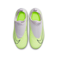 Nike Phantom GX Academy Dynamic Fit Gras / Kunstgras Voetbalschoenen (MG) Kids Wit Felgeel Zwart