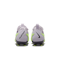 Nike Phantom GX Academy Dynamic Fit Gras / Kunstgras Voetbalschoenen (MG) Kids Wit Felgeel Zwart