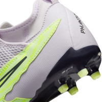 Nike Phantom GX Academy Dynamic Fit Gras / Kunstgras Voetbalschoenen (MG) Kids Wit Felgeel Zwart