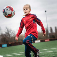 adidas Ajax Full-Zip Survêtement 2022-2023 Enfants Rouge Foncé Bleu Foncé Doré