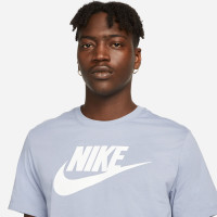 Nike Sportswear Icon Futura T-Shirt Blauwgrijs Wit