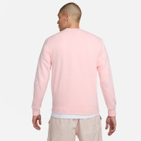 Nike Sportswear Club Fleece Crew Sweater Lichtroze Wit