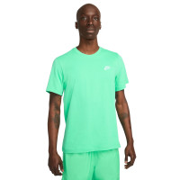 Nike Sportswear Club T-Shirt Lichtgroen Wit