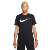 Nike Sportswear Repeat T-Shirt Zwart Wit Roze
