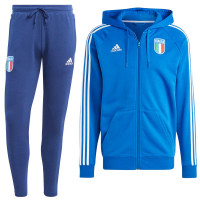 adidas Italië DNA Trainingspak Full-Zip Hooded 2023-2024 Blauw Donkerblauw