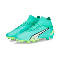 PUMA Ultra Pro Gazon Naturel / Gazon Artificiel Chaussures de Foot (MG) Vert Vif Vert Clair Blanc