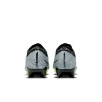 Nike Zoom Mercurial Vapor 15 Elite XXV Gazon Naturel Chaussures de Foot (FG) Argenté Jaune Vif Noir
