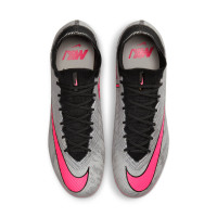 Nike Zoom Mercurial Superfly 9 Elite XXV Gazon Naturel Chaussures de Foot (FG) Argenté Rose Noir