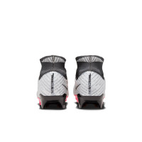 Nike Zoom Mercurial Superfly 9 Elite XXV Gazon Naturel Chaussures de Foot (FG) Argenté Rose Noir