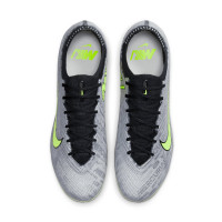Nike Zoom Mercurial Vapor 15 Elite XXV Gazon Naturel Chaussures de Foot (AG) Argenté Jaune Vif Noir