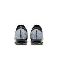 Nike Zoom Mercurial Vapor 15 Elite XXV Gazon Naturel Chaussures de Foot (AG) Argenté Jaune Vif Noir