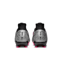 Nike Zoom Mercurial Superfly 9 Academy XXV Gazon Naturel / Gazon Artificiel Chaussures de Foot (MG) Argenté Rose Noir