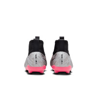Nike Zoom Mercurial Superfly 9 Pro XXV Veterloze Gras Voetbalschoenen (FG) Kids Zilver Roze Zwart