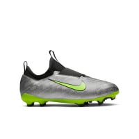 Nike Zoom Mercurial Vapor 15 Academy XXV Veterloze Gras / Kunstgras Voetbalschoenen (MG) Kids Zilver Felgeel Zwart