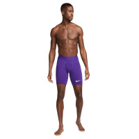 Nike Pro Dri-Fit Strike Short Collant Mauve Blanc