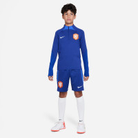 Nike Pays-Bas Strike Short d'Entraînement 2022-2024 Enfants Bleu Blanc