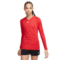 Nike Dri-FIT Park Ondershirt Lange Mouwen Dames Rood Wit