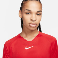 Nike Dri-FIT Park Ondershirt Lange Mouwen Dames Rood Wit