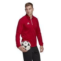 adidas Entrada 22 Haut d'Entraînement 1/4-Zip Rouge Blanc
