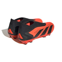adidas Predator Accuracy.3 Sans Lacets Gazon Naturel Chaussures de Foot (FG) Orange Noir