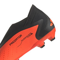 adidas Predator Accuracy.3 Sans Lacets Gazon Naturel Chaussures de Foot (FG) Orange Noir