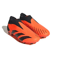 adidas Predator Accuracy+ Veterloze Gras Voetbalschoenen (FG) Kids Oranje Zwart