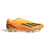 adidas X Speedportal+ Sans Lacets Gazon Naturel Chaussures de Foot (FG) Orange Noir Or