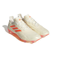 adidas Copa Pure.1 Gazon Naturel Chaussures de Foot (FG) Blanc Orange