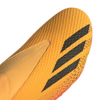 adidas X Speedportal.3 Sans Lacets Gazon Naturel Chaussures de Foot (FG) Orange Or Noir