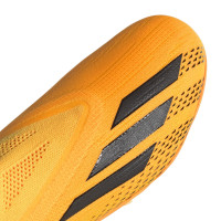 adidas X Speedportal+ Sans Lacets Gazon Naturel Chaussures de Foot (FG) Enfants Orange Noir Or