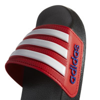 Claquettes de douche Adidas Adilette pour enfants, noir, blanc, rouge