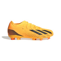 adidas X Speedportal.1 Gazon Naturel Chaussures de Foot (FG) Enfants Orange Noir