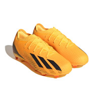 adidas X Speedportal.1 Gazon Naturel Chaussures de Foot (FG) Enfants Orange Noir