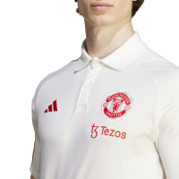 adidas Manchester United Ensemble Training Polo 2023-2024 Blanc Noir Rouge