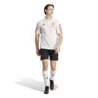 adidas Manchester United Ensemble Training Polo 2023-2024 Blanc Noir Rouge