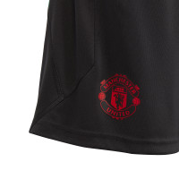 adidas Manchester United Short d'Entraînement 2023-2024 Enfants Noir Rouge Vert Clair