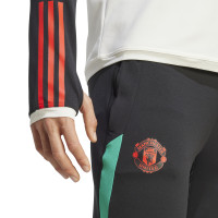 adidas Manchester United Pantalon d'Entraînement 2023-2024 Noir Rouge Vert Clair