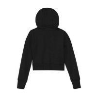 Nike Sportswear Club Crop Sweat à Capuche Enfants Filles Noir Blanc