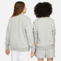Nike Sportswear Club Fleece Sweater Dames Grijs Wit