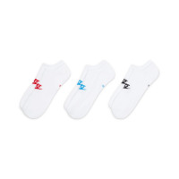 Nike Sportswear Everyday Essential Chaussettes Courtes 3-Pack Blanc Multicolore